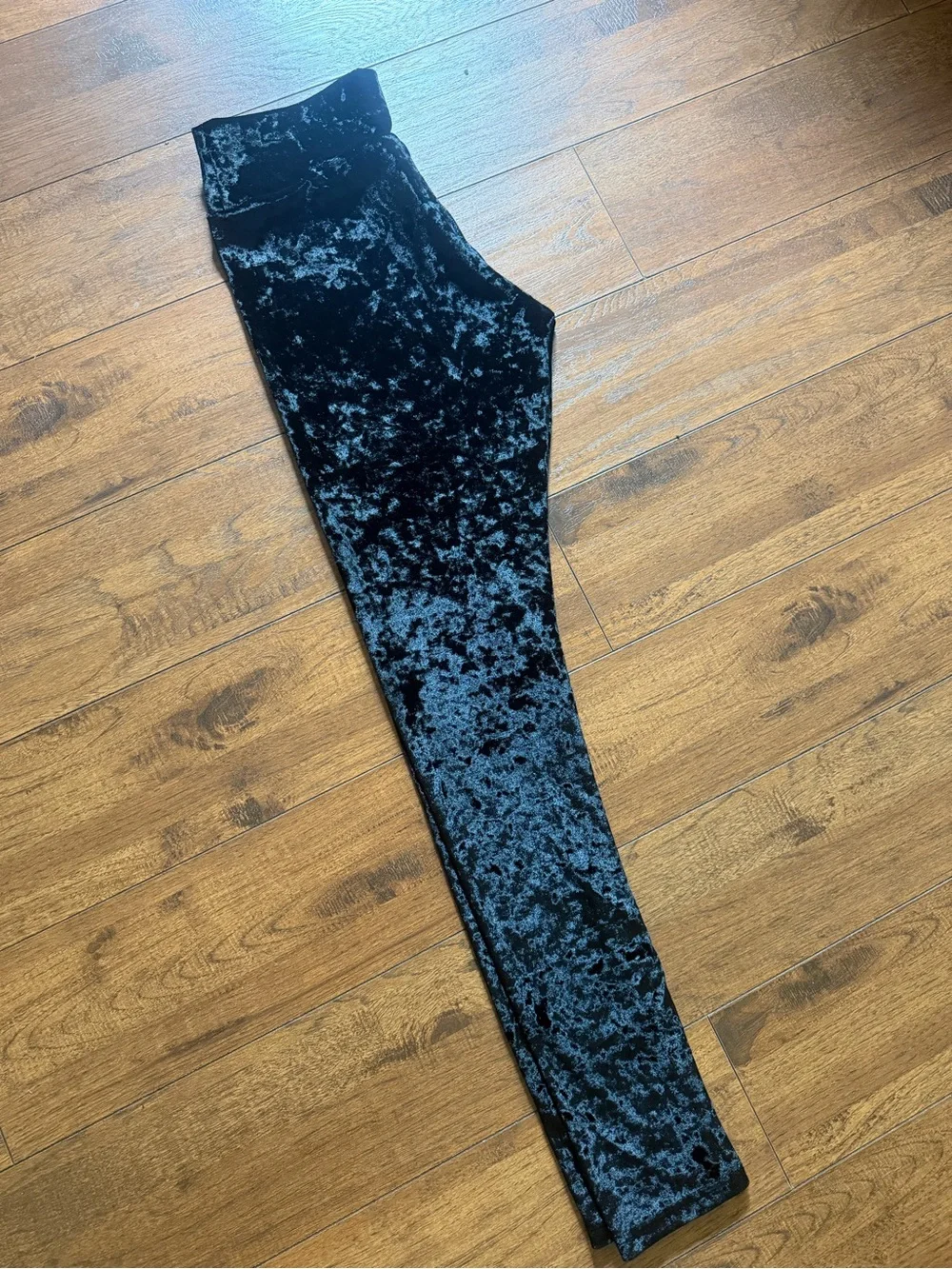Killstar Black Crushed Velvet Leggings